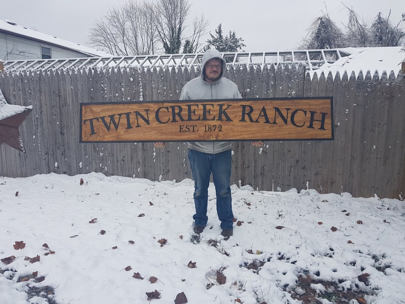 Large Custom Ranch Sign Over-sized Rustic Business Logo - Etsy