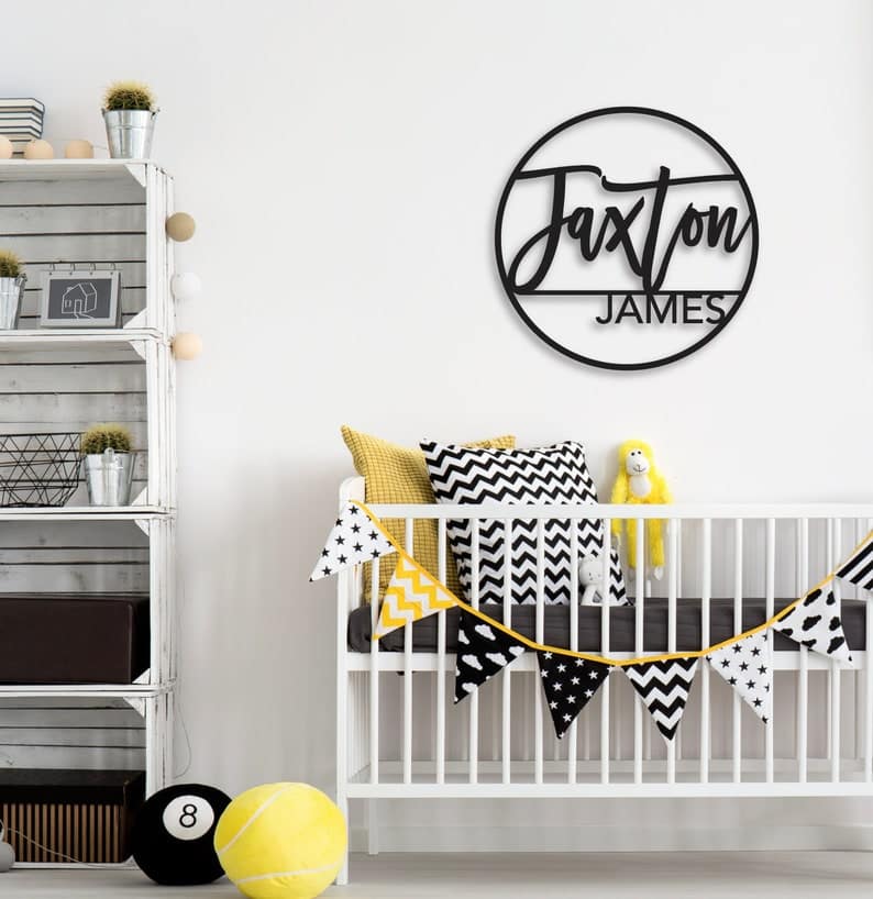 Nursery Name Sign, Backdrop Name Sign - Etsy